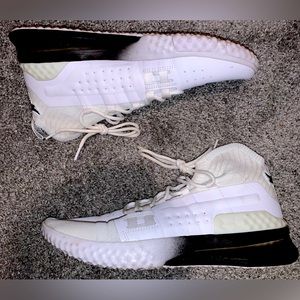 Under Armour UA Project Rock 1 Training Shoes White Black 3020788-102 Size 13